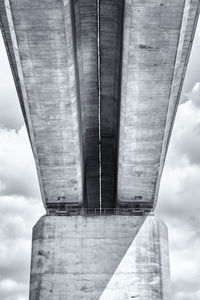 Low angle view of bridge against sky