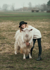 Sheep on field