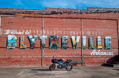 Bicycle against wall