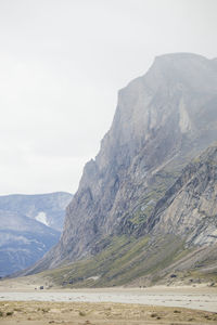 Stormy weather in akshayak pass, auyuittuq national park.