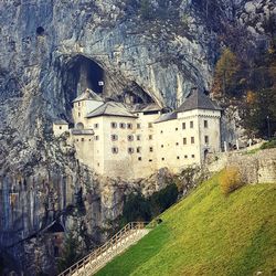 View of buildings on mountain