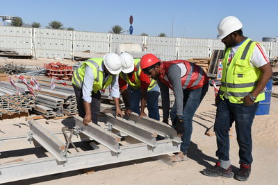 Men working at construction site