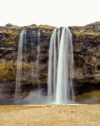 Scenic view of waterfall