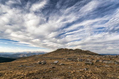 Landscape with sky in the rocky mountains, colorado