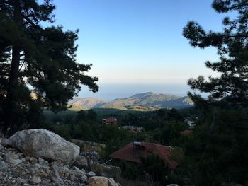 Scenic view of townscape against sky