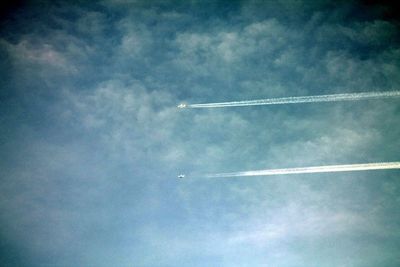 Low angle view of cloudy sky