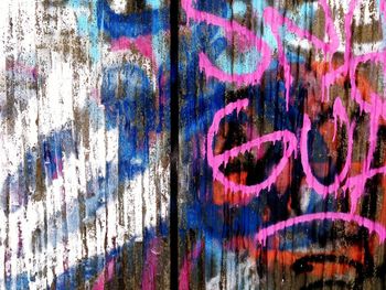 Full frame shot of multi colored wall