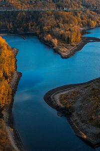 High angle view of lake