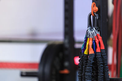 Detail shot of gym equipment