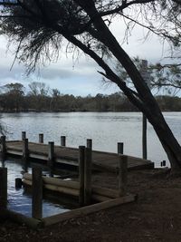 Scenic view of calm lake