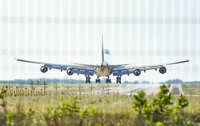 Airplane flying in sky