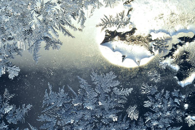 Scenic view of frozen lake