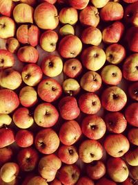 Full frame shot of apples for sale at market