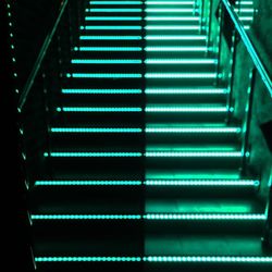 Close-up of illuminated steps