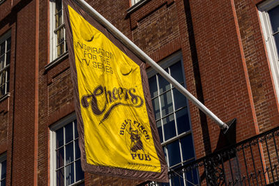 Low angle view of yellow building