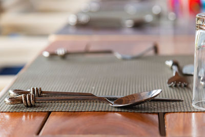 Close-up of coffee on table
