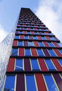 Low angle view of modern building against sky