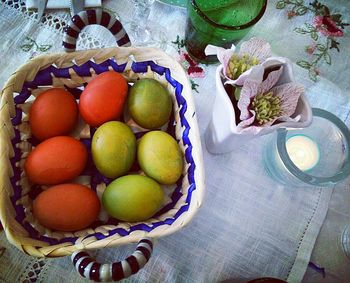 Close-up of food on table