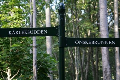 Low angle view of information sign