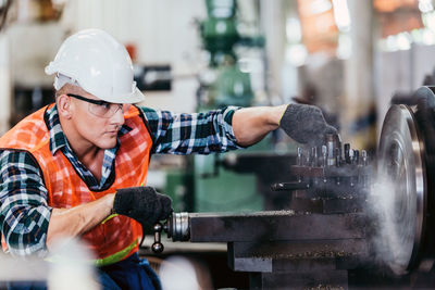 Man working in machine