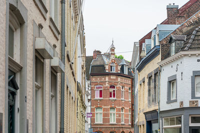 Low angle view of residential buildings against sky