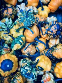 High angle view of vegetables for sale in market