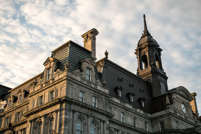 Low angle view of historic building against sky