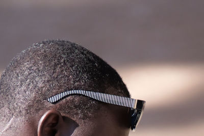 Close-up portrait of man wearing hat