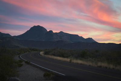 Scenic view of landscape against sky during sunset