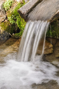 Close-up of waterfall