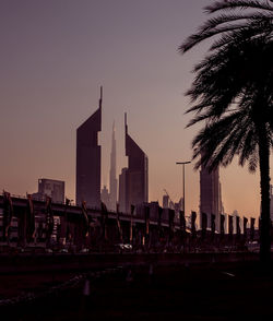 Panoramic view of people in city against sky