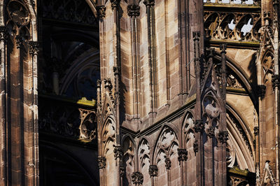 Close-up of the richly decorated walls of cologne cathedral