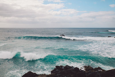 Scenic view of sea against sky