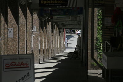 View of text on railroad station