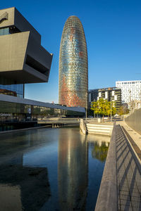Torre agbar tower in barcelona