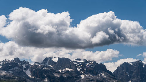 Glimpse of the imposing dolomites of val di sole