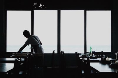People sitting in sea