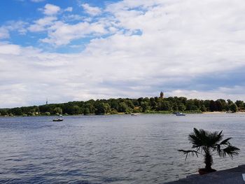 Scenic view of river against sky