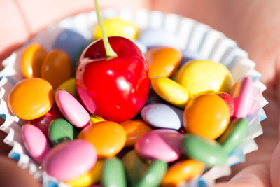 Close-up of multi colored candies