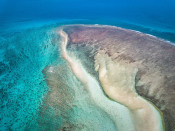 High angle view of sea shore