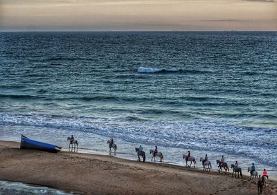 Group of people on beach