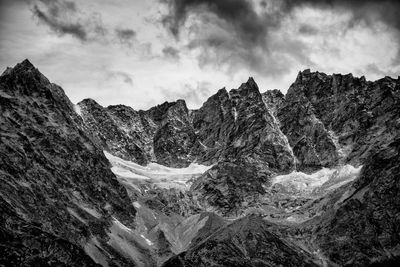 Panoramic view of mountains against sky