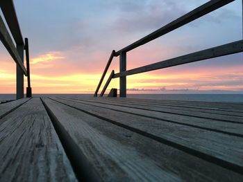 Bridge against sky during sunset