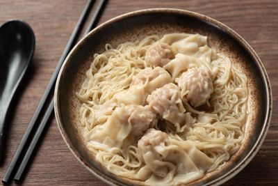 Food in bowl on table