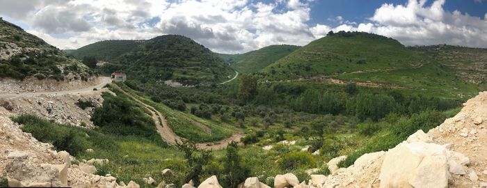 Panoramic view of landscape against sky