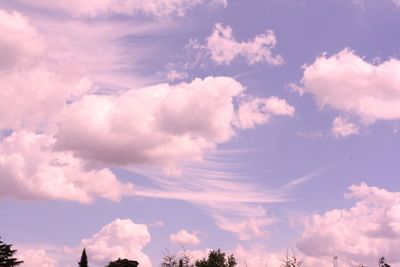 Low angle view of clouds in sky