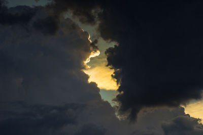 Low angle view of cloudy sky