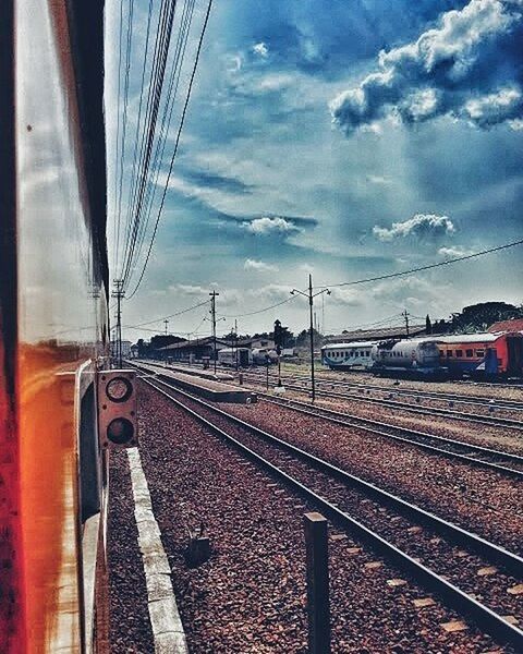 TRAIN ON RAILROAD TRACK