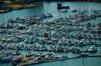 Sailboats in sea