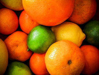 Full frame shot of oranges for sale at market